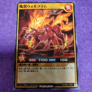 遊戯王 ラッシュデュエル 魔獣ウォルフラム ノーマル RD/SBD1-JP021