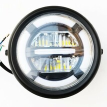 GSX1400 GY71A バンディット1200 GSF1200/S GV75A GV75B 汎用 LED/ヘッドライト/ユニット/イカリング/デイライト Assy 白_画像3