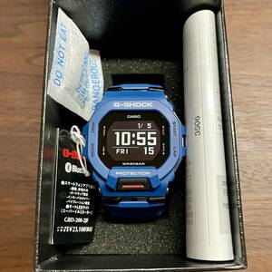 極美品 国内正規品 タグ付き CASIO カシオ G-SHOCK G-SQUAD GBD-200-2JF ブルー モバイルリンク アプリ連携 ワールドタイム トレーニング