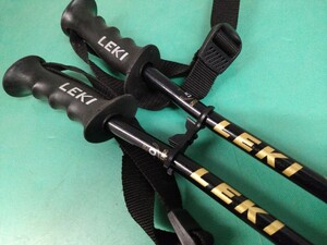 ● E) LEKI レキ TS 5.0 series GALAXY 117 cm TS シリーズ スキー ポール ストック HIGE TECHNOLOGY PRODUCT 中古 ③