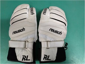 * F) REUSCHroishu ski glove racing RL model REU18RL ( size 8.5/L) cow leather lobster glove gloves LOVE YOUR SPORT used ③