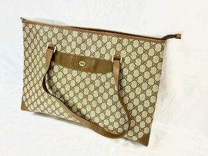 1円スタート☆【GUCCI】オールドグッチ シェリーライン トートバッグ GGキャンバス ヴィンテージ 質屋ユニオン的場店 中古BC品