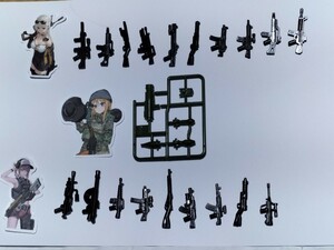 SWAT 武器 フィギュア 小道具 ミニチュア 20点 セット 30M プラモデル figma 装備 ミリタリー 銃 マシンガン ライフル バズーカ砲