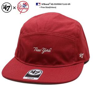 47 Brand(フォーティーセブンブランド) - Yankees River Run '47 FIVE PANEL CAP ジェットキャップ ヤンキース (タグシール付き新品未着用)