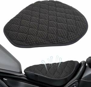 AIRMFJI バイクシートクッション バイクシートカバー バイククッション 3Dメッシュ 通気性 高反発 メッシュシート快適 速