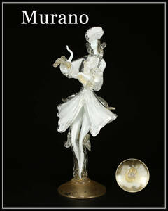 【美】PA335 ムラーノ　 【Murano】 ヴェネチアガラス　フィギュリン　人形 高34cm／美品！　ｚ