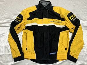 【送料無料 値下げ交渉歓迎】RSタイチ ライディングジャケット 3L ナイロン イエローブラック 古着 黒黄色 バイクウェア TAICHI レース