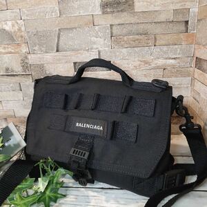 1円【完全未使用 現行品！】BALENCIAGA バレンシアガ ARMY アーミー メッセンジャーバッグ ショルダーバッグ ブラック 黒 