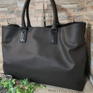 1円【完全未使用！！】BOTTEGA VENETA ボッテガヴェネタ ビジネスバッグ トートバッグ マルコポーロ レザー イントレチャート グレー系