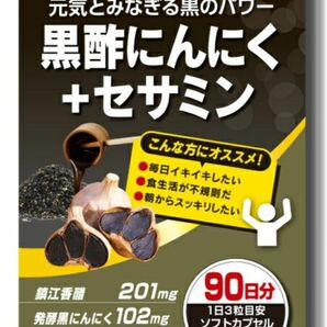 ISDG 黒酢にんにく + セサミン (270粒 90日分) 医食同源ドットコム 黒にんにく 黒ゴマ アミノ酸 アントシアニン