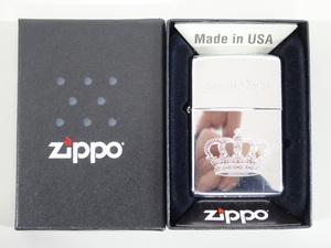 2000年製 ZIPPO ジッポ Justin Davis ジャスティン デイビス クラウン 王冠 シルバー 銀 オイル ライター 喫煙 USA 