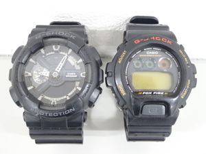 ジャンク 2点セット CASIO カシオ G-SHOCK Gショック GA-110 DW-6900 FOX FIRE フォックスファイヤー デジタル 腕時計