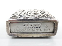 2010年製 ZIPPO ジッポ スカル フルメタルジャケット シルバー 銀 オイル ライター USA_画像5