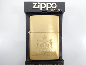 新品 未使用品 ZIPPO ジッポ SOLID BRASS 1932 1987 ダブルイヤー KINGDOM OF HAWAII COAT OF ARMS ハワイ ゴールド 金 真鍮 ライター USA