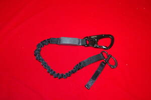  程度良好！ブラック！【Yates ランヤード 569 Helo Personal Retention Lanyard With Shockstop】 ショックストップ