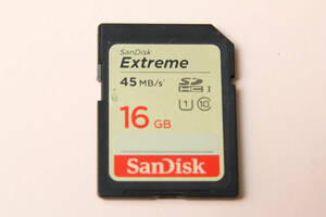 16GB SDHC I カード　SanDisk Extreme 45MB/s