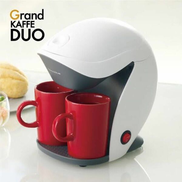 コーヒーマシーン/Grand KAFFE DUO/マグカップ2個　専用フィルター　計量スプーン付/箱に難あり