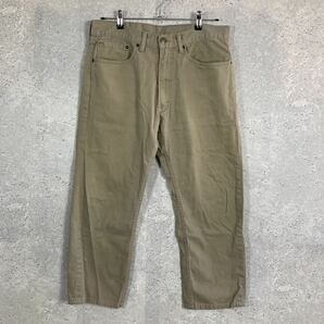 リーバイス505 デニム ジーンズ ベージュ パンツ 古着 W34 L30 ストレートの画像2