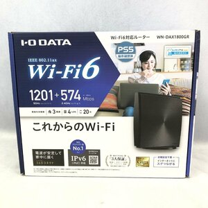 未使用 IO DATA アイ オー データ WN-DAX1800GR Wi-Fi 6 11ax 対応 Wi-Fi 無線LAN ルーター 初期設定不要 Wi-Fi設定コピー機能