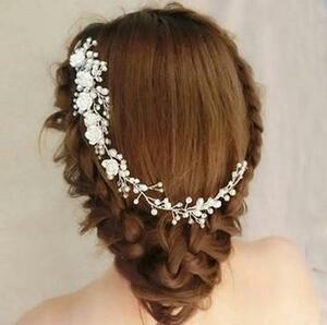  head dress flower white wedding u Eddie ng coming-of-age ceremony graduation ceremony hair ornament comb wedding hair accessory graduation ceremony party dress 