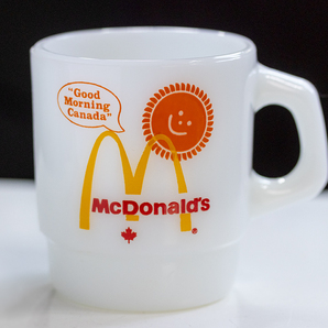 おすすめ！ ファイヤーキング マグ マクドナルド カナダ マック 未使用！ 耐熱 ミルクガラス コーヒー アメリカ ビンテージ ハンバーガーの画像1