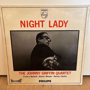 オランダオリジナル　ステレオ盤　johnny griffin quartet NIGHT LADY LP レコード　ジョニーグリフィン　ナイトレディ　hifi stereo