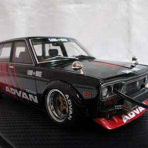 イグニッションモデル　1/18　ダットサン　ブルーバード（５１０）　ADVAN　アドバン　Wagon　Black/Red【新品】