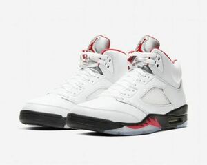 未使用品 ナイキ NIKE AIR JORDAN 5 RETRO FIRE RED 2020 27.5cm DA1911-102 エア ジョーダン V レトロ ファイア レッド