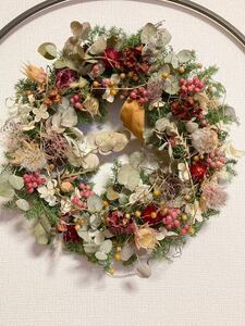 Handmade◆ハンドメイド◆ドライフラワー◆◆◆リース◆壁掛け◆壁飾り◆natural botanical wreath＊＊＊ドライフラワー