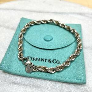 Tiffany&Co ティファニー ブレスレット ツイストロープ シルバー×ゴールド 925/750 コンビ 腕周り約18cm 保管袋付き K18