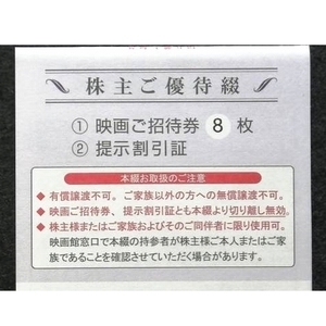 東京テアトル株主優待券20枚　提示割引証3枚　女性名義　2024年7月31日迄有効