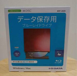 新品未開封 IO DATA BRP-UB6R USB A 対応 ポータブル ブルーレイドライブ Windows Mac 両対応