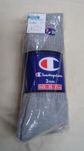 Champion チャンピオン CMSCH002 3Pセット ソックス フルレングス グレー L 27~29 メンズ 人気 おすすめ　