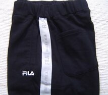 送料無料 FILA フィラ スウェット ロゴテープフルジップ パーカー パンツ 上下セット ワンポイント 裏パイル 黒 L FH8196 メンズ_画像9