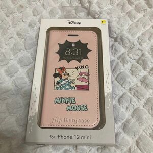ディズニー iPhone 12 mini ケース 手帳型 窓付き [ミニーマウス