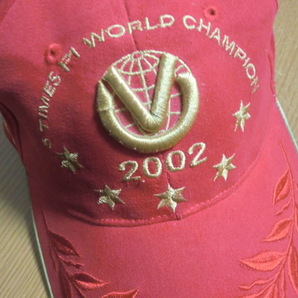 フェラーリ シューマッハ F1 WORLD CAMPION 2002 キャップ ゴールド SIZE:フリー 未使用品の画像6