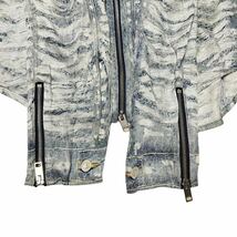 DIESEL S-Louis Glenn Martensグレン デニムシャツ デザインシャツ SUPER TIGAR BREAKS デジタルプリント トロンプルイユ ジャケット 46_画像4
