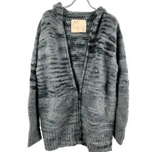RAIF ADELBERG(レイフ) Zip Hoodie Cashmere Knit Cardigan 定価40万 (grey)