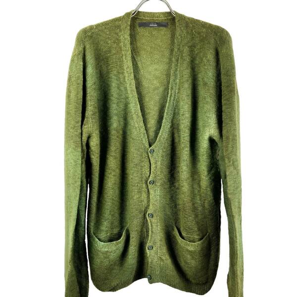 RAIF ADELBERG(レイフ) Botton Wool Longsleeve Knit Cardigan (green)