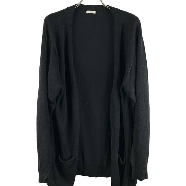 COMOLI(コモリ)No Bottom Longsleeve Knit Cardigan (black)