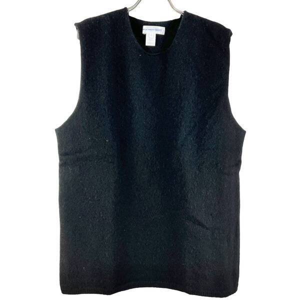 COMME des GARCONS (コムデギャルソン) Wool Nosleeve Collarless Knit Vest (black)