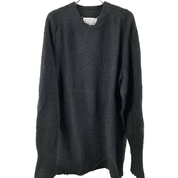 Maison Margiela (メゾン マルジェラ) Cotton Nylon Longsleeve Knit T Shirt 21AW (black)