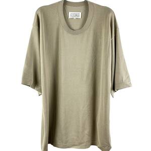 Maison Margiela (メゾン マルジェラ) Cotton Nylon Casual Size Shortsleeve T Shirt 18SS (beige)