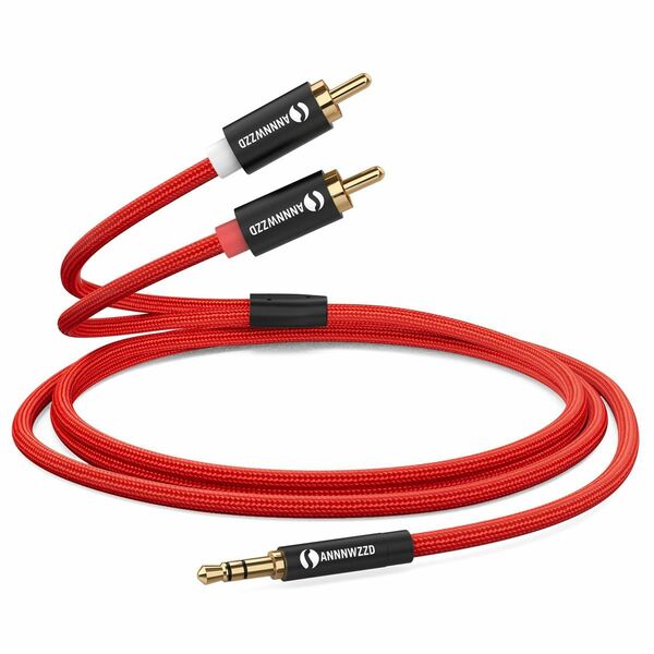 ANNNWZZD RCA 3.5mm コンバーター オーディオケーブル AV セレクター iPhone Android 3M