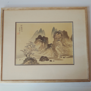Art hand Auction दुर्लभ चीनी कला: शरद घाटी और बर्फीली घाटी, कुत्ते का वर्ष, शीतकालीन चंद्रमा, रेशम, कलाकृति, चित्रकारी, स्याही चित्रकारी