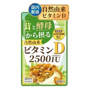 ビタミンd サプリメント 2500IU 乳酸菌1000億個 60粒 30日分