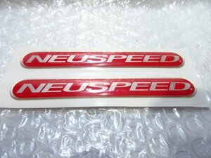 NEUSPEED/ニュースピード クリアドームステッカー/レッド/シルバー 10cm/2PCS 新品/