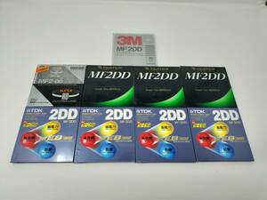 [ unopened goods ] 2DD MF2DD 3.5 -inch floppy disk 9 pieces set TDK Fuji film mak cell 3M