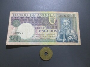 美品　ポルトガル領アンゴラ　1973年　20エスクド
