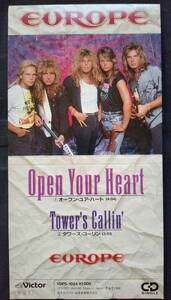 CD EUROPE OPEN YOUR HEART TOWER'S CALLIN' VDPS-1024 ヨーロッパ オープン・ユア・ハート タワーズ・コーリン